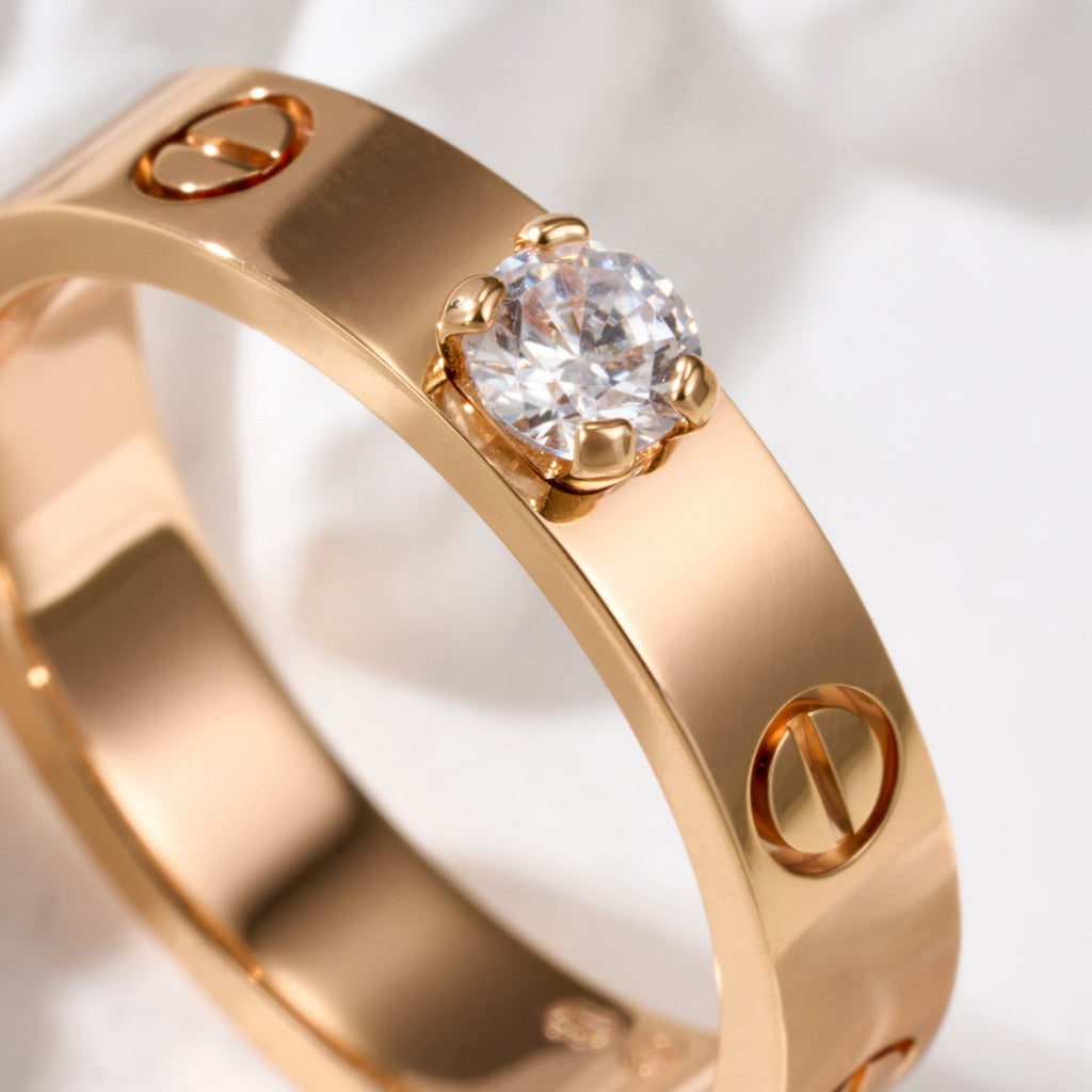 [Resenly Jewelry]LOVE RING 3.6MM 1 BIG DIAMOND