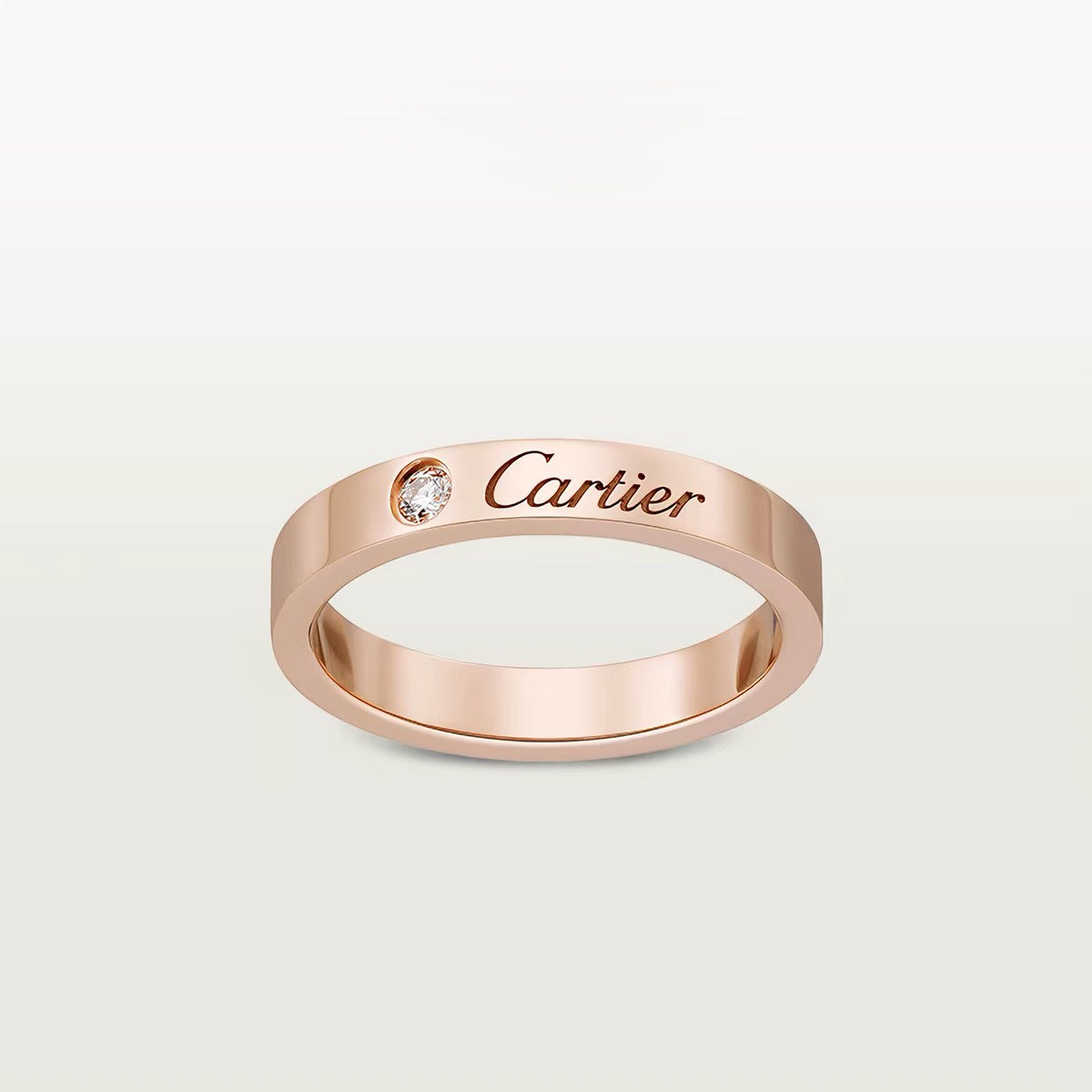 [Resenly Jewelry]LOVE RING 4MM 1 DIAMOND