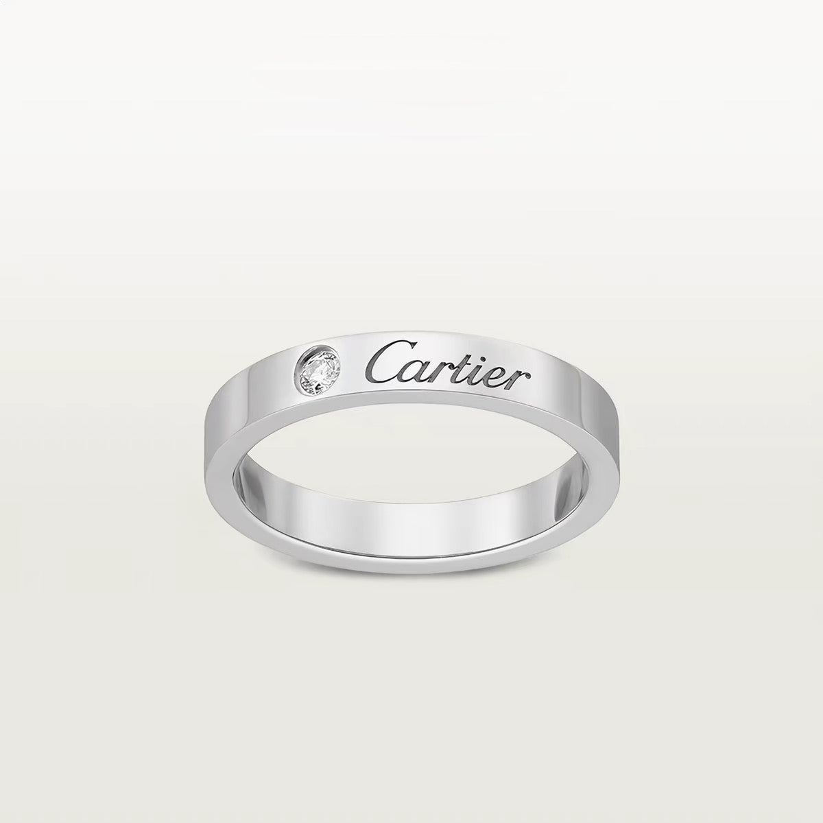 [Resenly Jewelry]LOVE RING 4MM 1 DIAMOND
