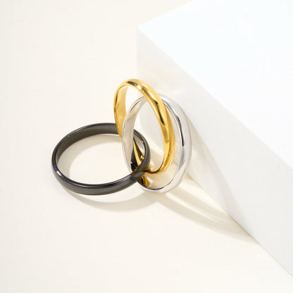 [Resenly Jewelry]TRINITY 3.2MM RING BLACK CERAMIC
