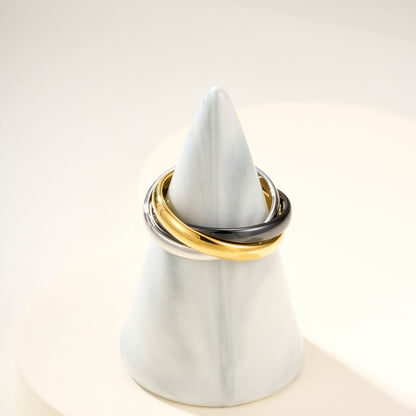 [Resenly Jewelry]TRINITY 3.2MM RING BLACK CERAMIC