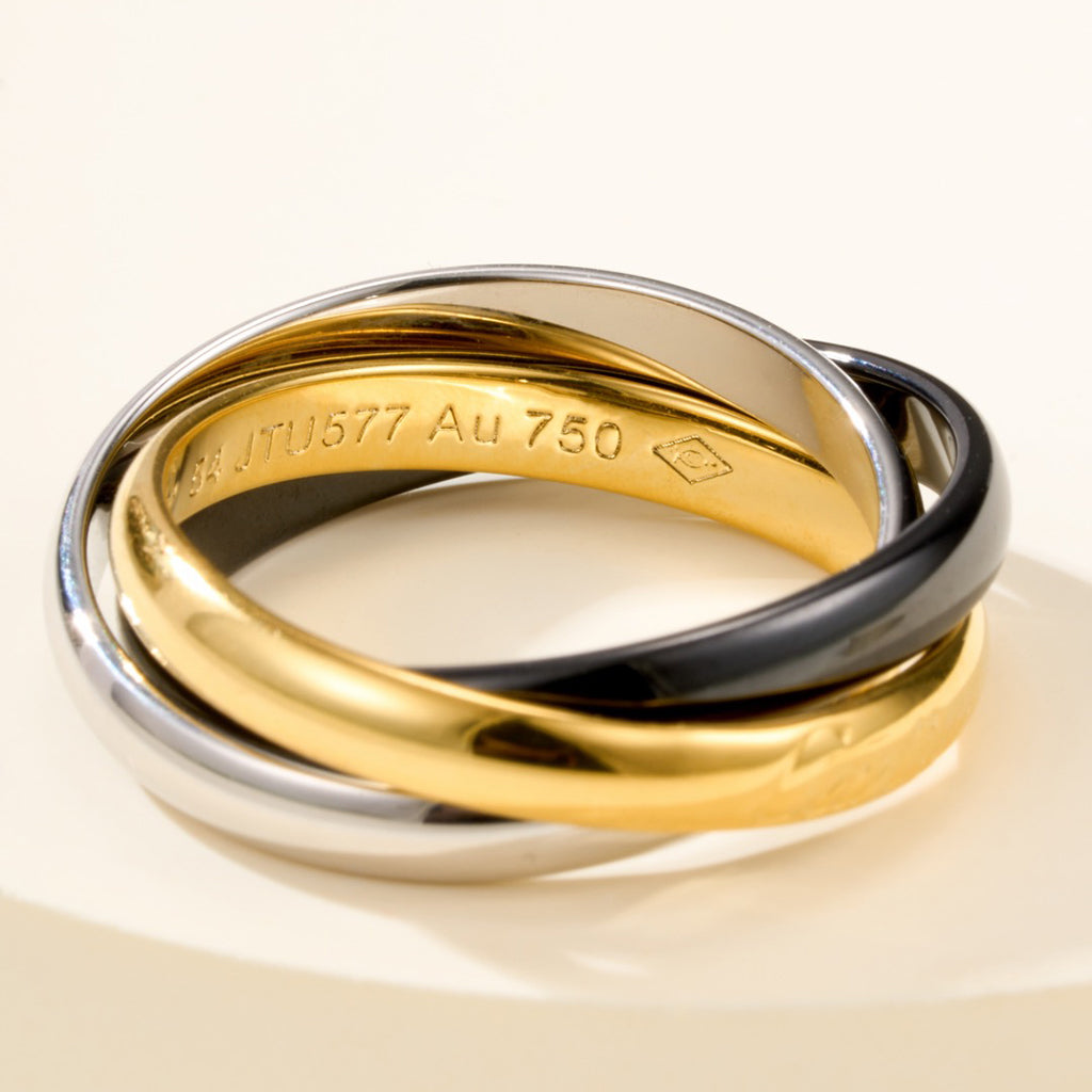 [Resenly Jewelry]TRINITY 3.2MM RING BLACK CERAMIC