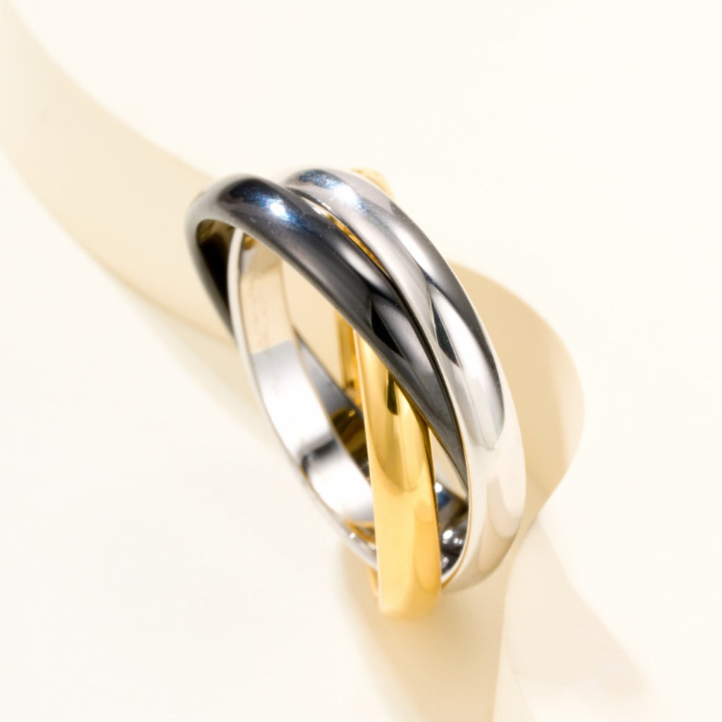[Resenly Jewelry]TRINITY 3.2MM RING BLACK CERAMIC