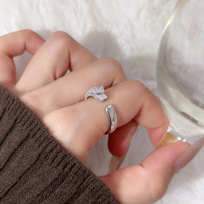 [Resenly Jewelry]PANTHERE HALF DIAMOND SMALL RING