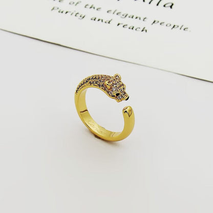 [Resenly Jewelry]PANTHERE HALF DIAMOND SMALL RING