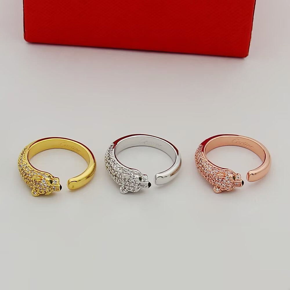 [Resenly Jewelry]PANTHERE HALF DIAMOND SMALL RING