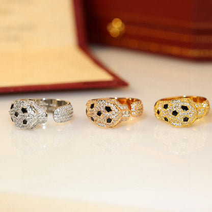 [Resenly Jewelry]PANTHERE SPOTTED FULL DIAMOND MEDIUM RING