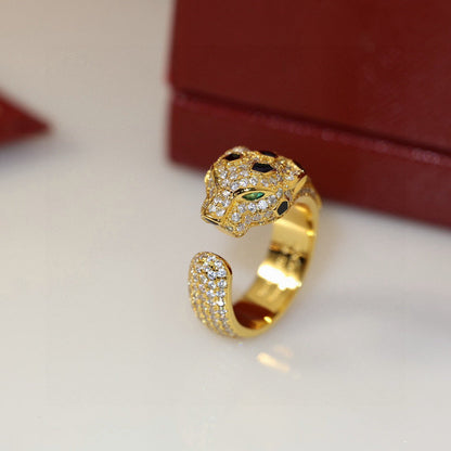 [Resenly Jewelry]PANTHERE SPOTTED FULL DIAMOND MEDIUM RING