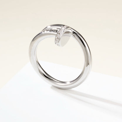 [Resenly Jewelry]JUSTE RING 2.6MM HALF DIAMOND