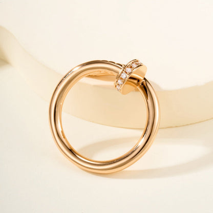 [Resenly Jewelry]JUSTE RING 2.6MM HALF DIAMOND