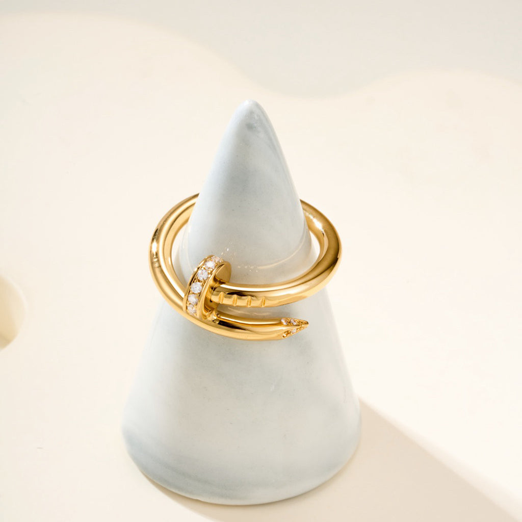[Resenly Jewelry]JUSTE RING 2.6MM HALF DIAMOND