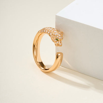 [Resenly Jewelry]PANTHERE HALF DIAMOND SMALL RING