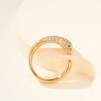 [Resenly Jewelry]PANTHERE HALF DIAMOND SMALL RING