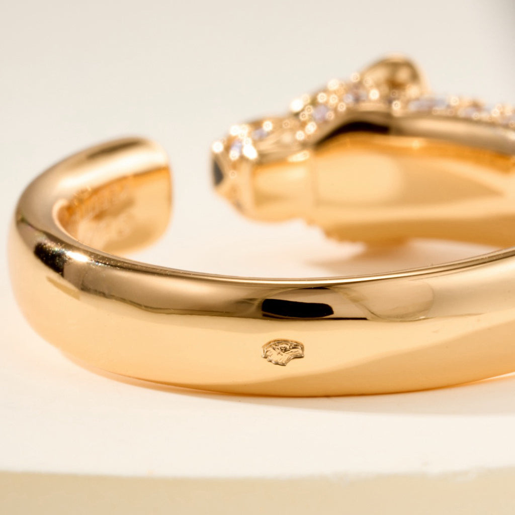 [Resenly Jewelry]PANTHERE HALF DIAMOND SMALL RING