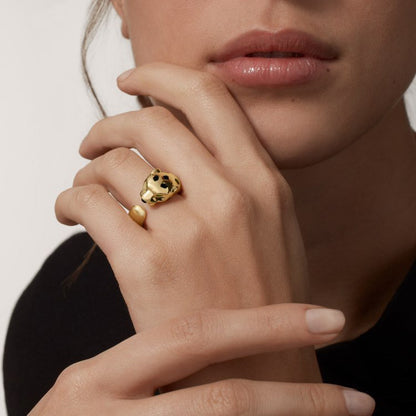 [Resenly Jewelry]PANTHERE SPOTTED MEDIUM RING