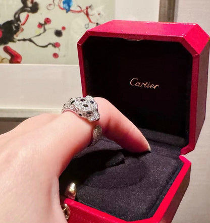 [Resenly Jewelry]PANTHERE SPOTTED FULL DIAMOND MEDIUM RING