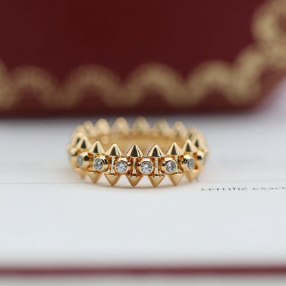 [Resenly Jewelry]CLASH 6.8MM DIAMOND MEDIUM RING
