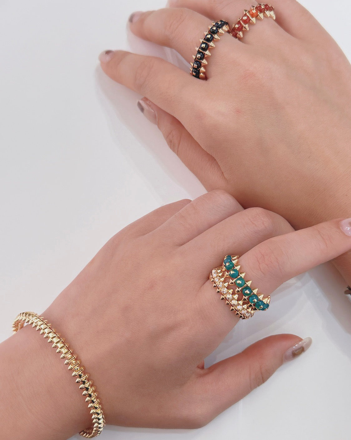 [Resenly Jewelry]CLASH 7.9MM AGATE CHALCEDONY RING