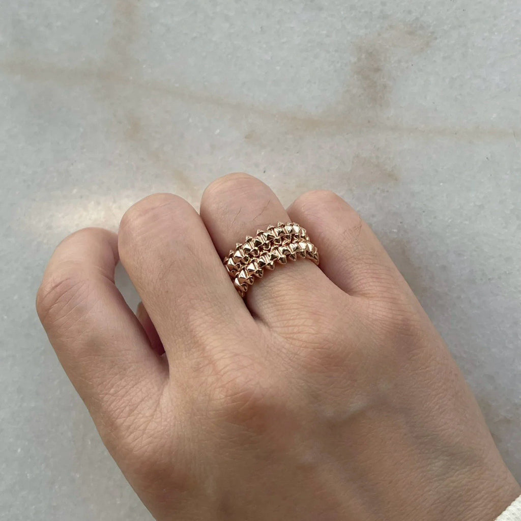 [Resenly Jewelry]CLASH 9.2MM DOUBLE ROW RING