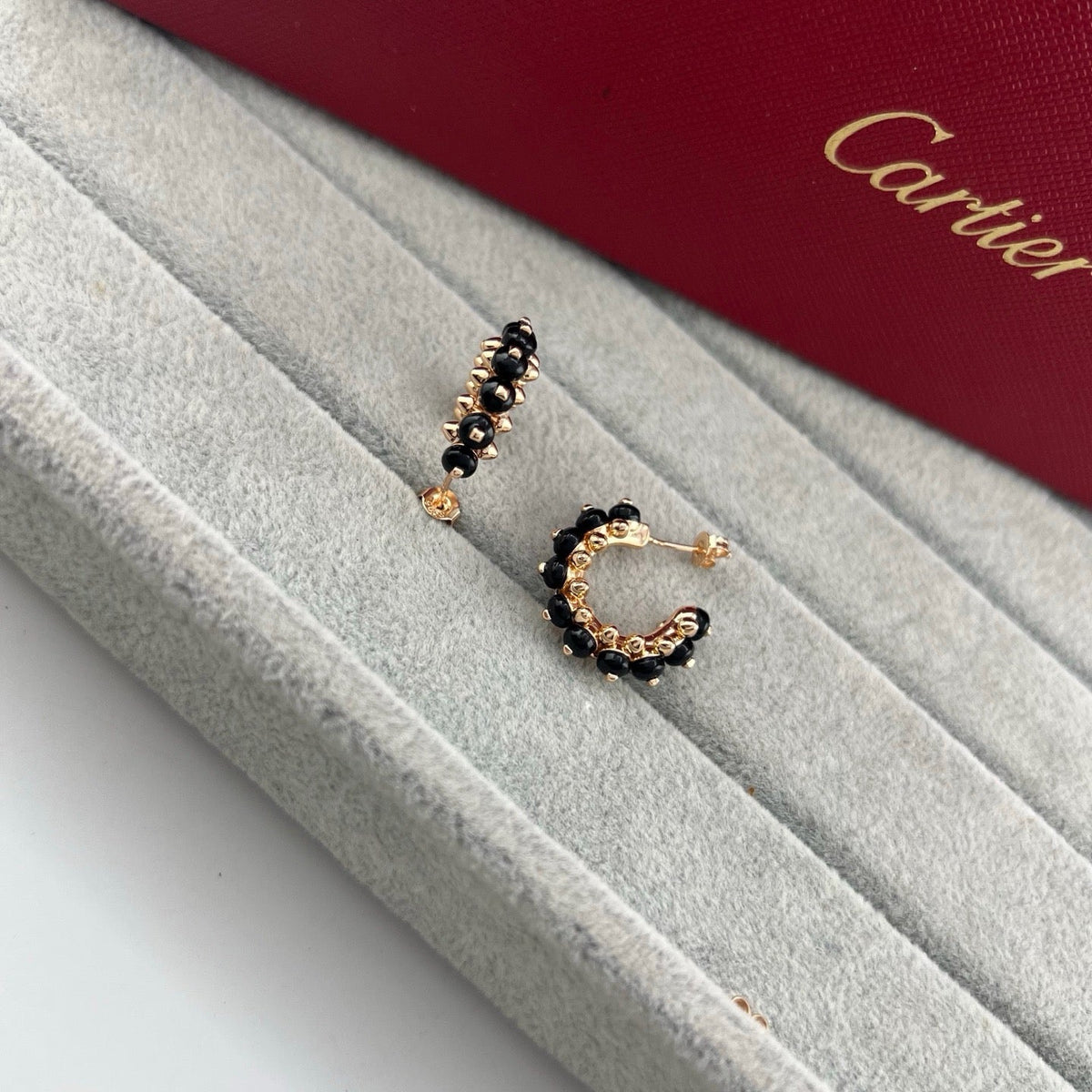 [Resenly Jewelry]CLASH 7.9MM AGATE CHALCEDONY EARRINGS
