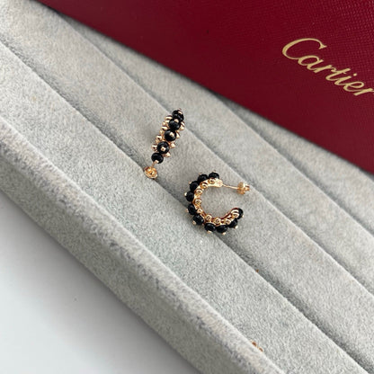 [Resenly Jewelry]CLASH 7.9MM AGATE CHALCEDONY EARRINGS