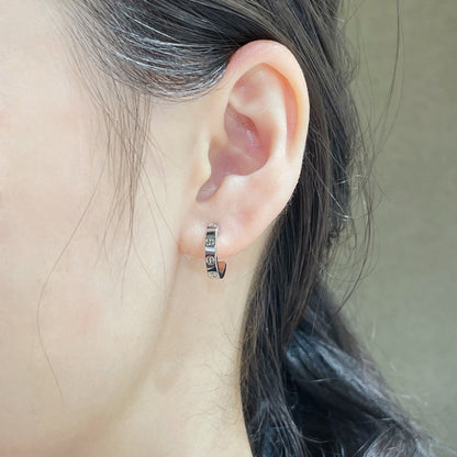 [Resenly Jewelry]LOVE EARRINGS 2.65 MM NO DIAMOND SMALL