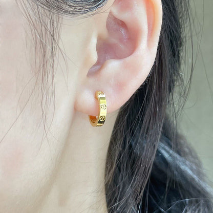 [Resenly Jewelry]LOVE EARRINGS 2.65 MM NO DIAMOND SMALL
