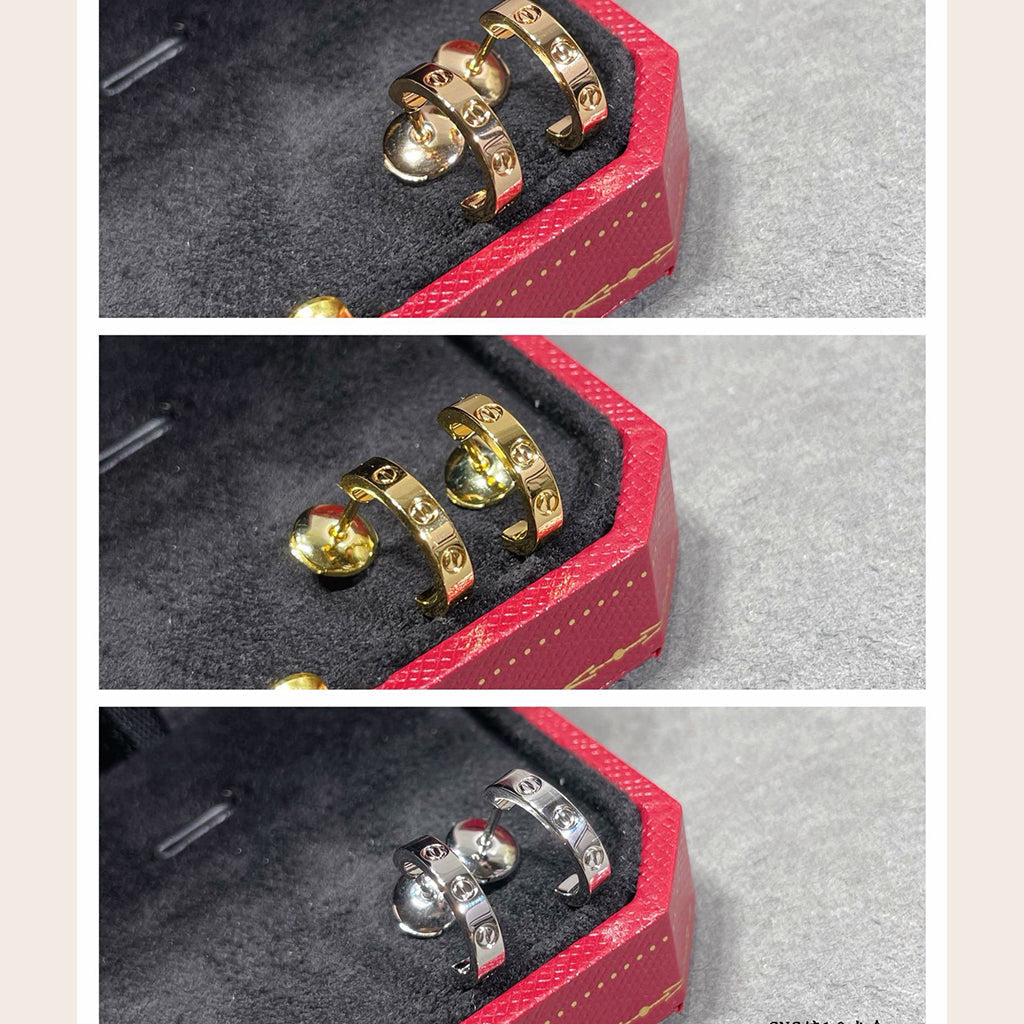 [Resenly Jewelry]LOVE EARRINGS 2.65 MM NO DIAMOND SMALL
