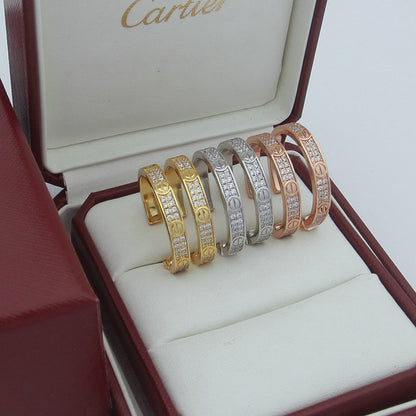 [Resenly Jewelry]LOVE EARRINGS 3.6MM DIAMOND PAVED