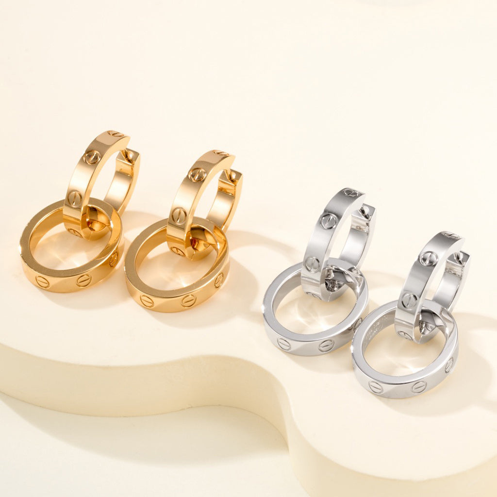 [Resenly Jewelry]LOVE 3.3MM DANGLE EARRINGS