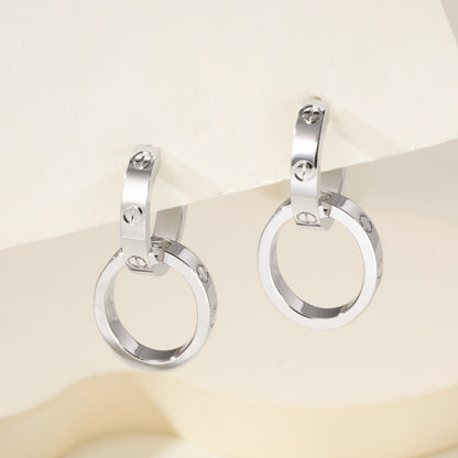 [Resenly Jewelry]LOVE 3.3MM DANGLE EARRINGS