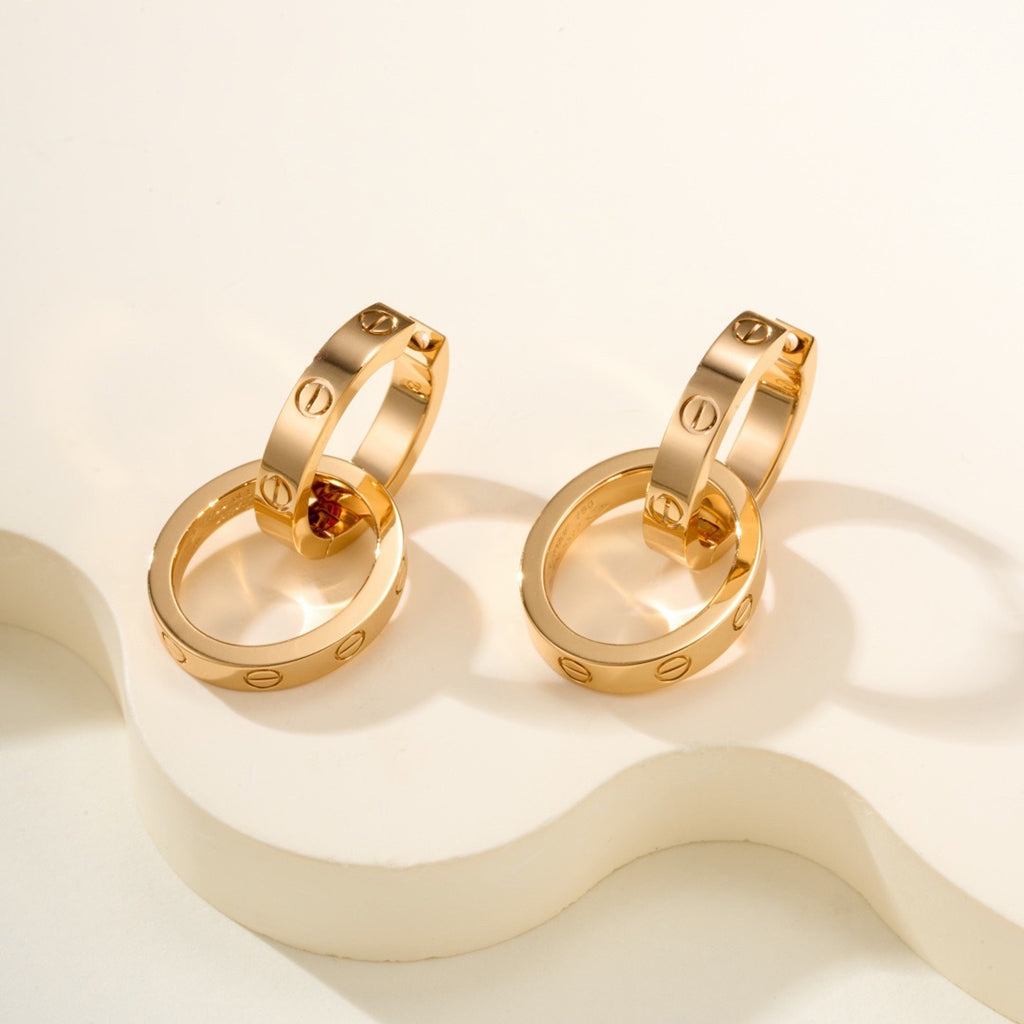 [Resenly Jewelry]LOVE 3.3MM DANGLE EARRINGS