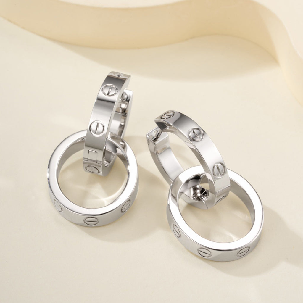 [Resenly Jewelry]LOVE 3.3MM DANGLE EARRINGS