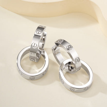 [Resenly Jewelry]LOVE 3.3MM DANGLE EARRINGS