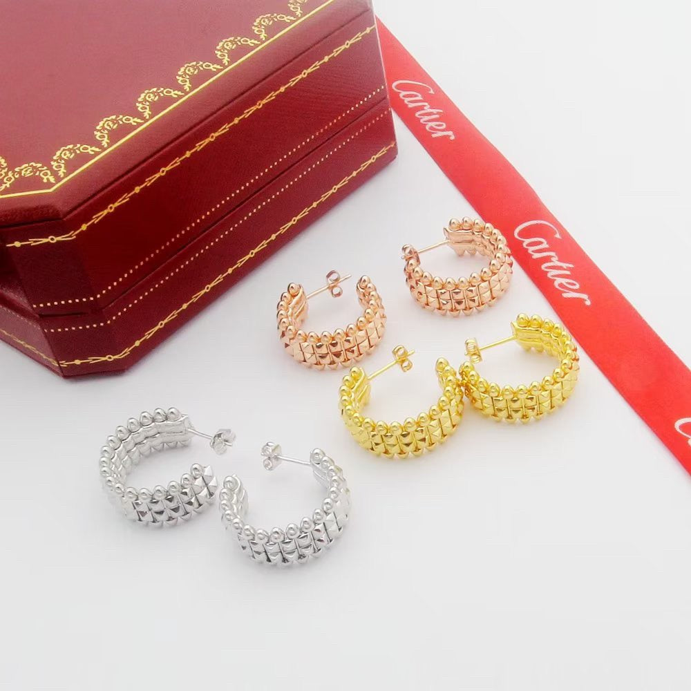 [Resenly Jewelry]CLASH 9.2MM DOUBLE ROW EARRINGS