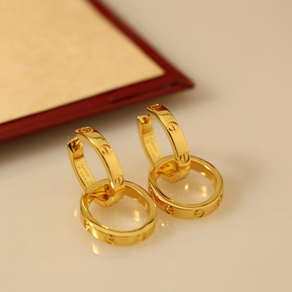 [Resenly Jewelry]LOVE 3.3MM DANGLE EARRINGS