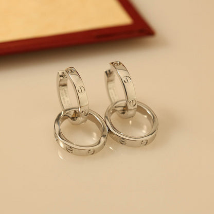 [Resenly Jewelry]LOVE 3.3MM DANGLE EARRINGS