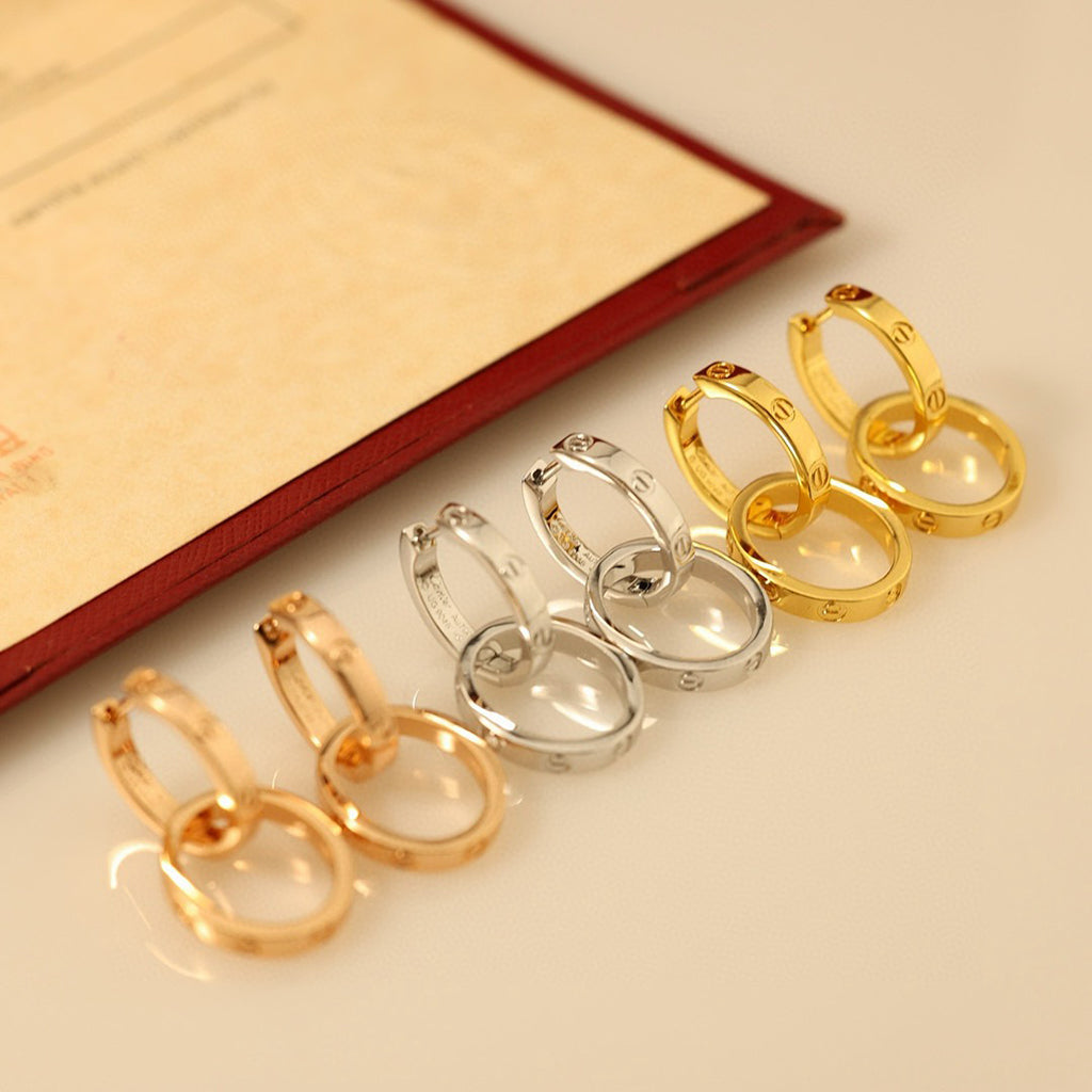 [Resenly Jewelry]LOVE 3.3MM DANGLE EARRINGS