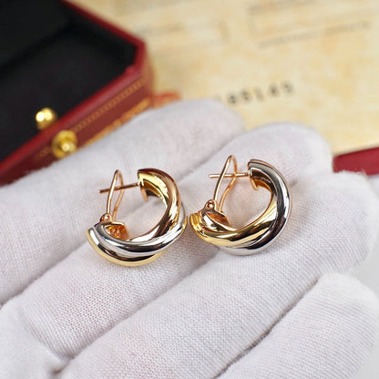 [Resenly Jewelry]TRINITY ON DIAMOND CLASSIC EARRINGS