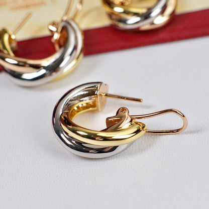 [Resenly Jewelry]TRINITY ON DIAMOND CLASSIC EARRINGS