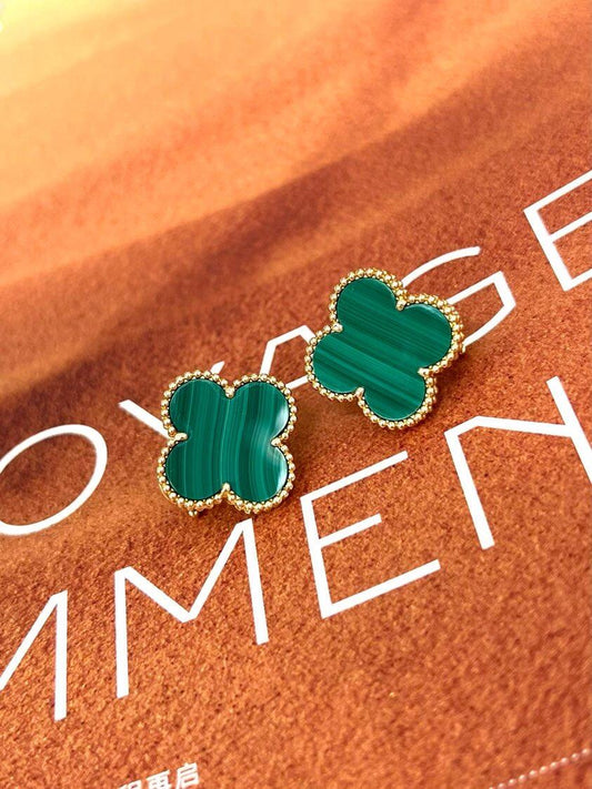 [Resenly Jewelry] CLOVER LARGE (20mm) 1 MOTIFS GREENER MOP STUD EARRINGS