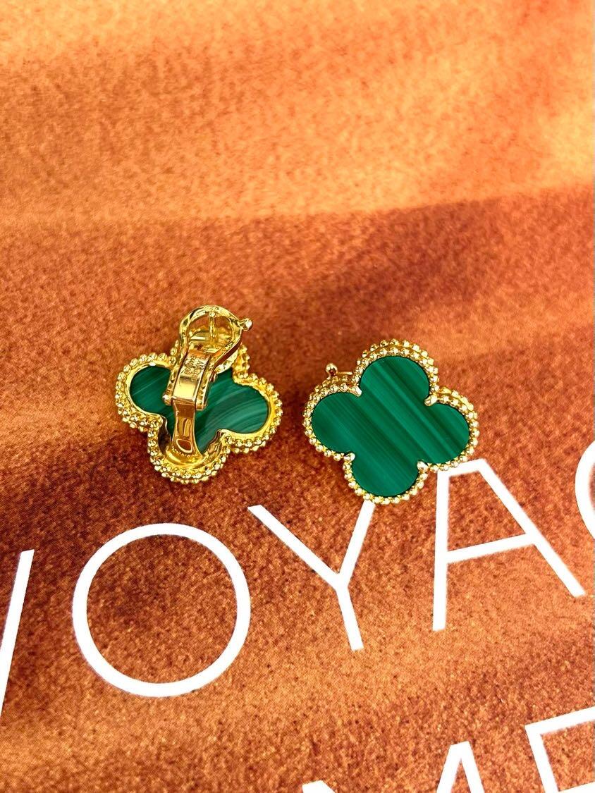 [Resenly Jewelry] CLOVER LARGE (20mm) 1 MOTIFS GREENER MOP STUD EARRINGS