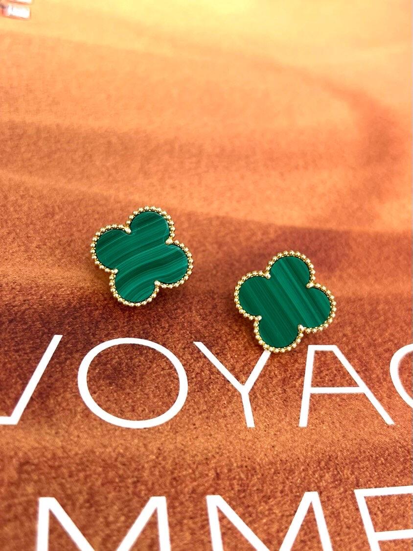 [Resenly Jewelry] CLOVER LARGE (20mm) 1 MOTIFS GREENER MOP STUD EARRINGS