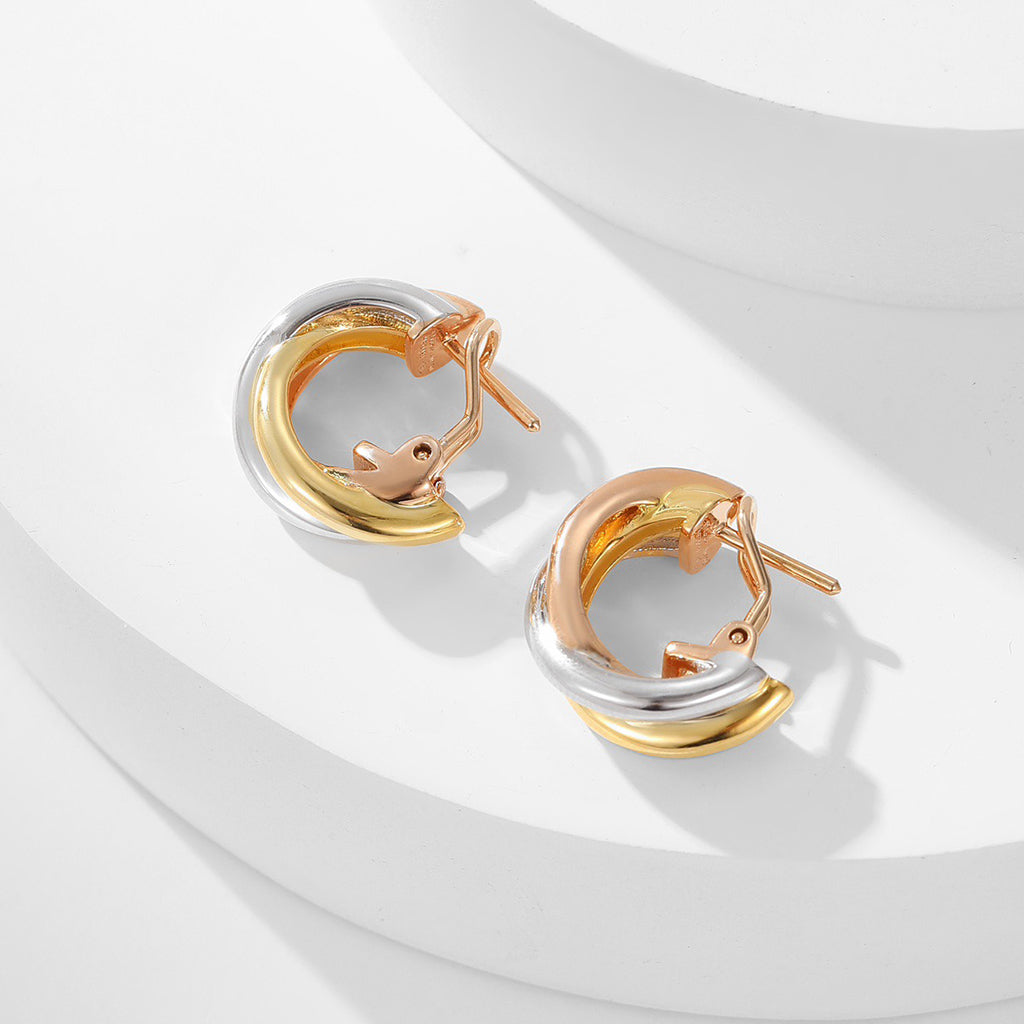 [Resenly Jewelry]TRINITY ON DIAMOND CLASSIC EARRINGS