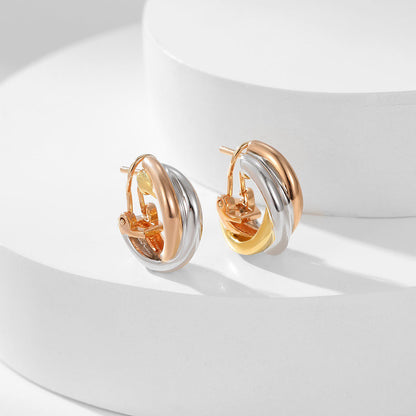 [Resenly Jewelry]TRINITY ON DIAMOND CLASSIC EARRINGS
