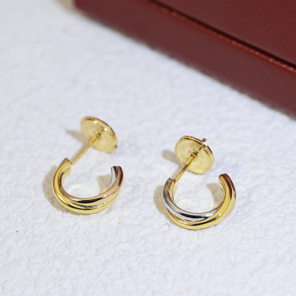 [Resenly Jewelry]TRINITY ON DIAMOND MINI EARRINGS