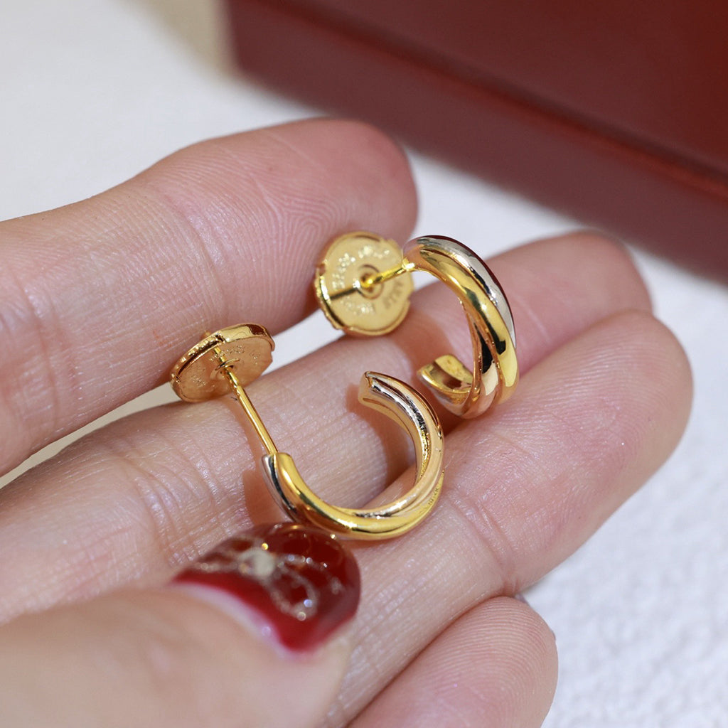 [Resenly Jewelry]TRINITY ON DIAMOND MINI EARRINGS