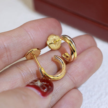 [Resenly Jewelry]TRINITY ON DIAMOND MINI EARRINGS
