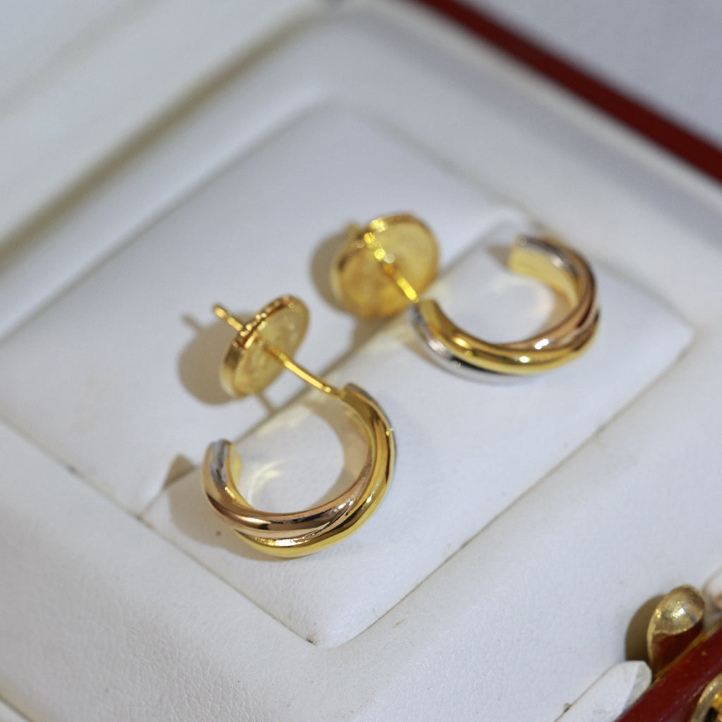 [Resenly Jewelry]TRINITY ON DIAMOND MINI EARRINGS