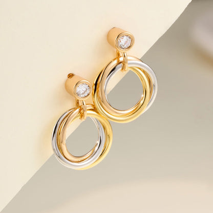 [Resenly Jewelry]TRINITY ON DIAMOND  EARRINGS